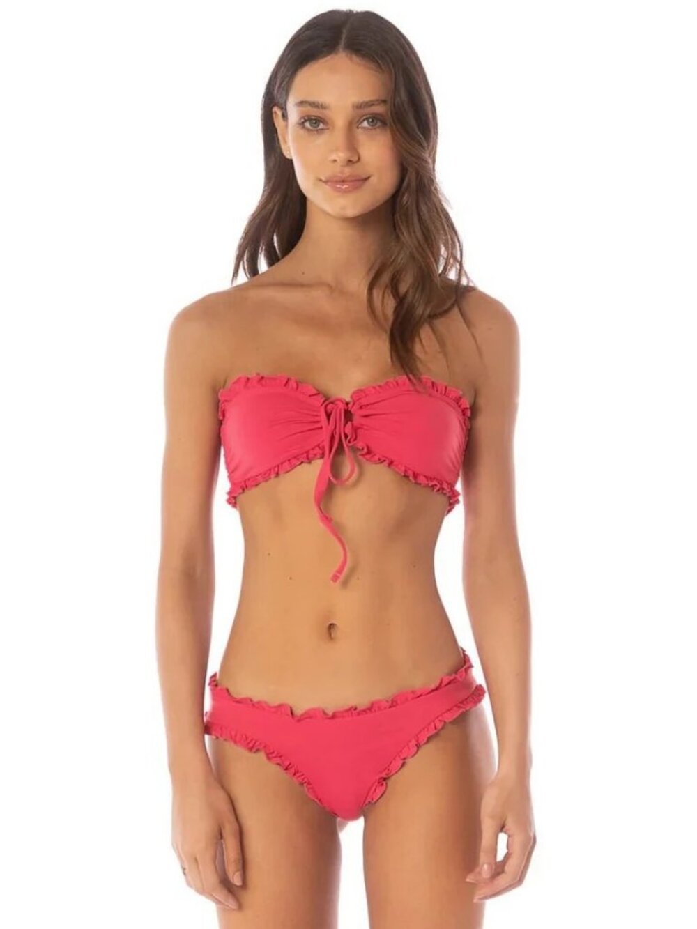 Maaji Cherry Crush Ruffle Bikini Bottom Dafne